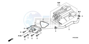 TRX420FMA Europe Direct - (ED / 2ED 4WD) drawing WATER PUMP COVER