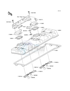 ZX 1400 A [NINJA ZX-14] (A6F-A7FA) A7F drawing CYLINDER HEAD COVER