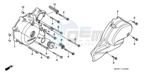 NT700VAA Europe Direct - (ED / ABS) drawing LEFT CRANKCASE COVER