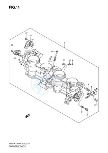 GSX-R750 (E2) drawing THROTTLE BODY