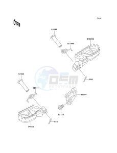 KX 500 E (E15-E16) drawing FOOTRESTS