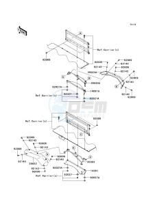 KAF 950 G [MULE 4010 TRANS4X4 DIESEL] (G9F-GAF) G9F drawing REAR FENDER-- S- -