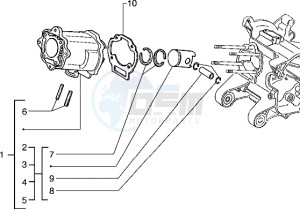 Hexagon 125 EXS1T 125cc drawing Cylinder-piston-wrist pin assy