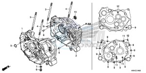 TRX500FM2H Europe Direct - (ED) drawing CRANKCASE