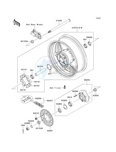 ZX 1000 D [NINJA ZX-10R] (D6F-D7FA) D7FA drawing REAR WHEEL_CHAIN