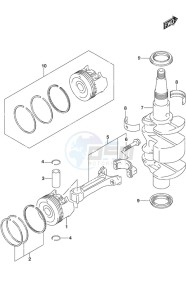 DF 9.9A drawing Crankshaft