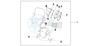 XL700V9 F / CMF drawing WINDSCREEN