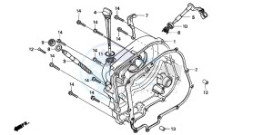 CB250 drawing RIGHT CRANKCASE COVER