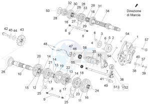 RSV4 1000 RACING FACTORY E4 ABS (APAC) drawing Gear box - Gear assembly