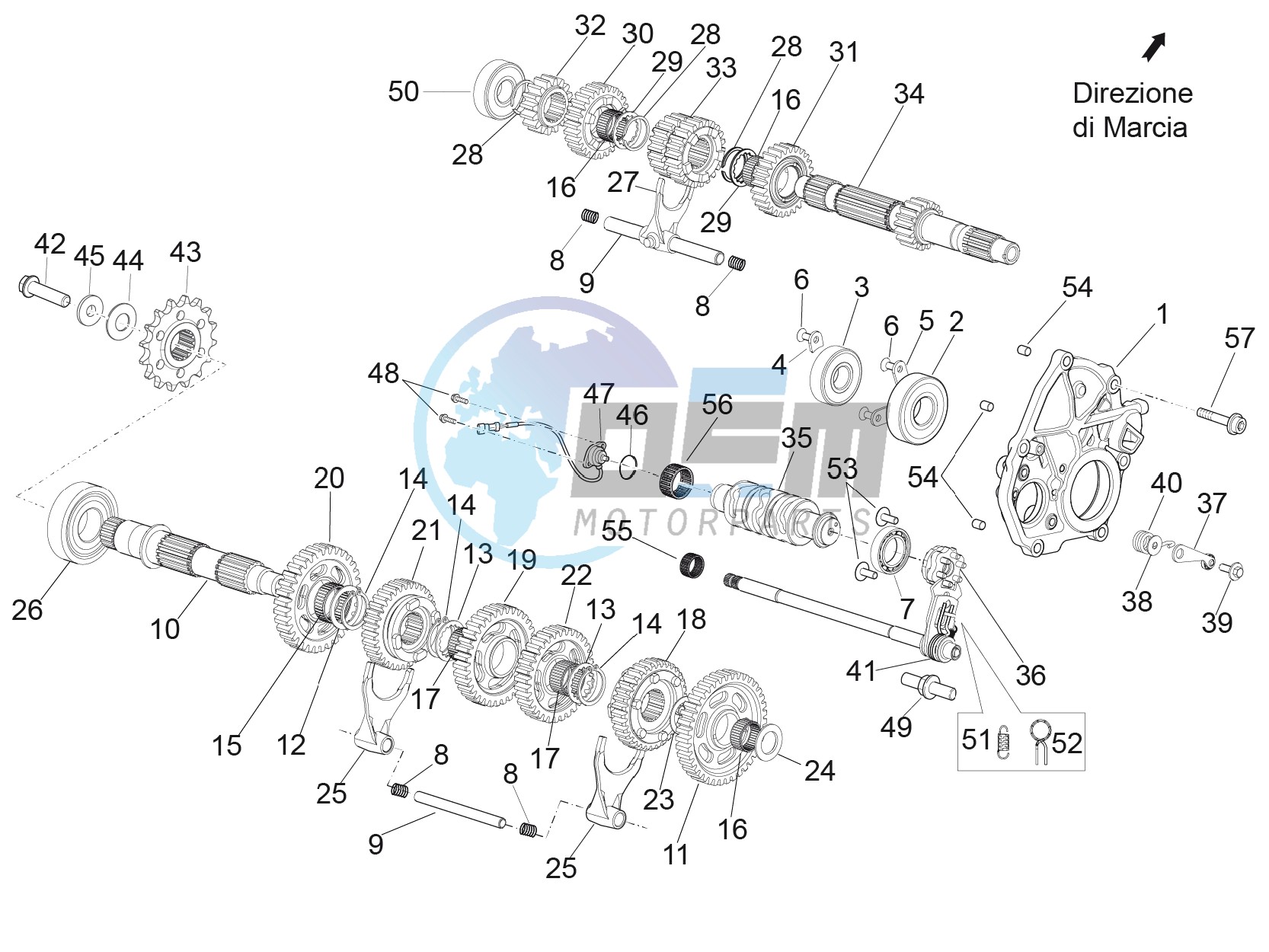 Gear box - Gear assembly