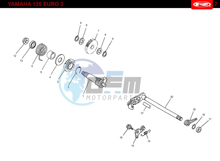 KICKSTART SHAFT  EURO3