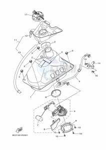 GPD150-A  (BV4G) drawing FUEL TANK