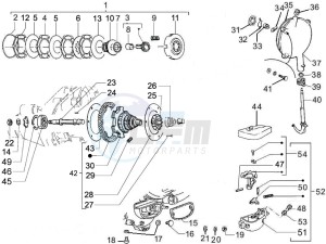 PX 125 2T NOABS E3 (EMEA, APAC) drawing Gear-box components