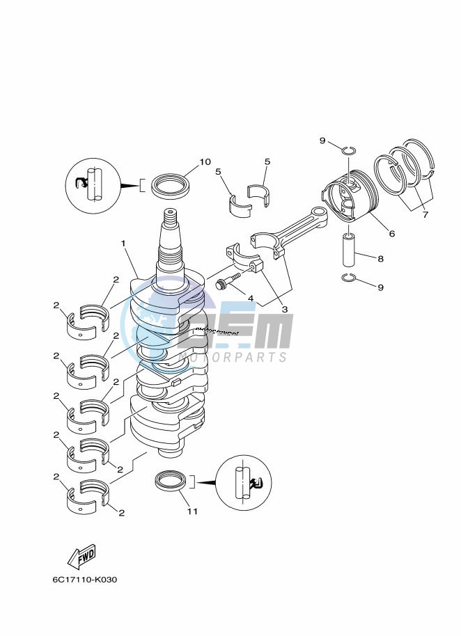 CRANKSHAFT--PISTON