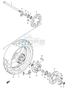 SV650 (E2) drawing REAR WHEEL (SEE NOTE)