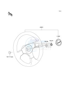 KRF 750 C [TERYX 750 4X4] (C8F) C8F drawing STEERING WHEEL