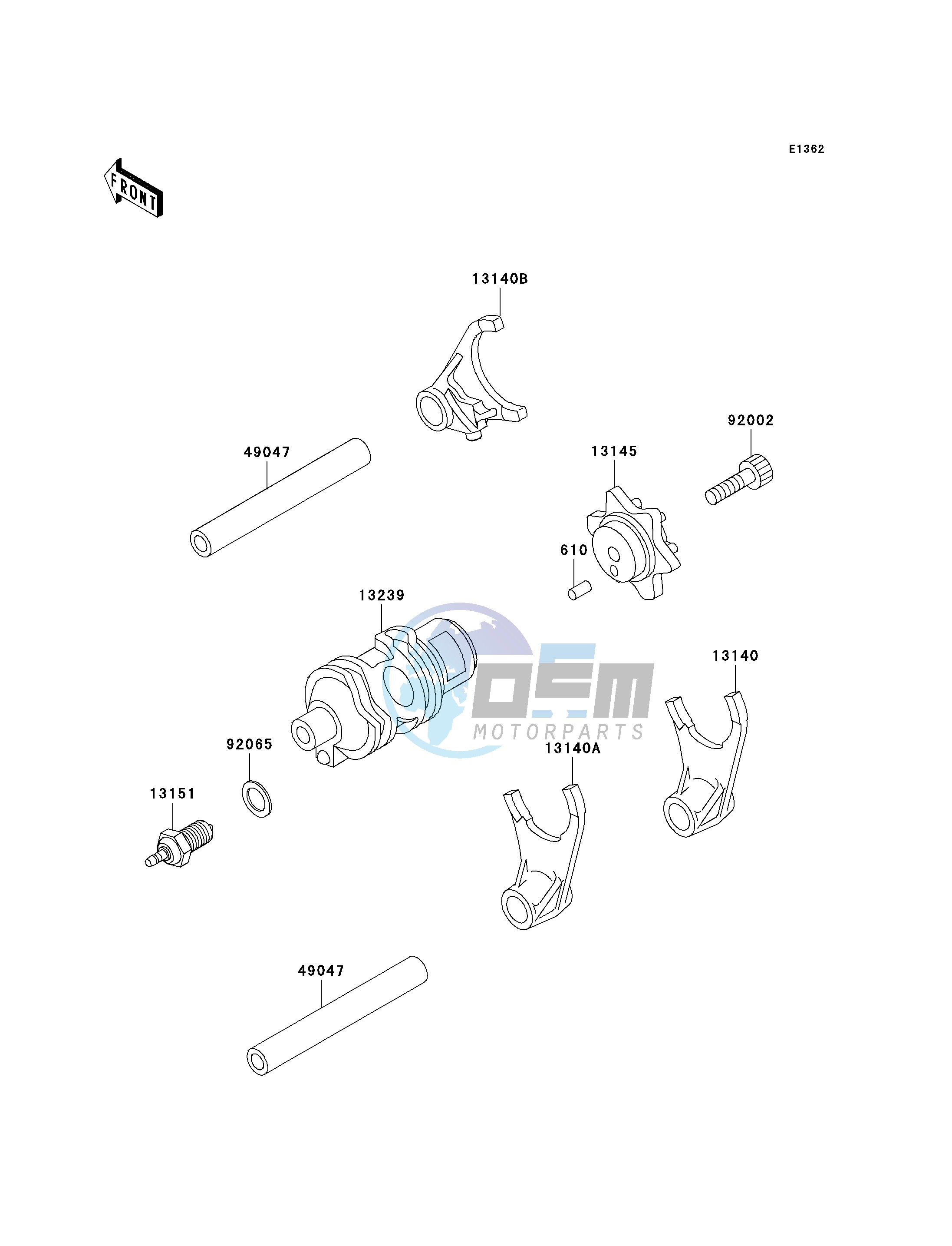 GEAR CHANGE DRUM_SHIFT FORK-- S- -