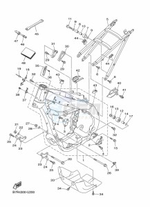 WR450F (B7R4) drawing FRAME