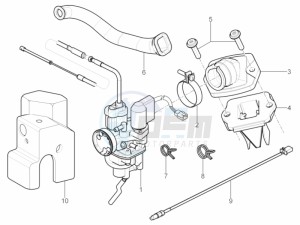 NRG POWER DT 50 drawing Carburettor, assembly - Union pipe