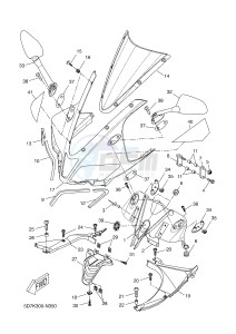 YZF-R125A R125 (5D7N) drawing COWLING 2