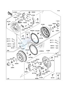 MULE 4010 TRANS 4x4 DIESEL KAF950G9F EU drawing Front Hub