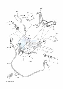 CZD250-A  (BPU1) drawing STEERING HANDLE & CABLE