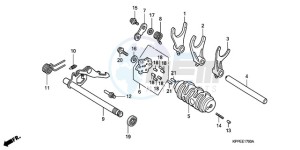 CBR125RW9 Germany - (G) drawing GEAR SHIFT DRUM