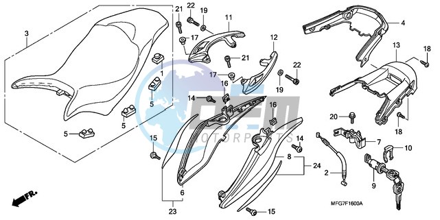 SEAT/REAR COWL