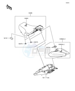 Z1000 ZR1000FEF FR GB XX (EU ME A(FRICA) drawing Seat