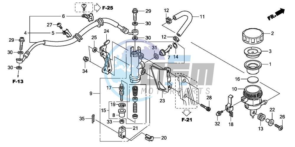 REAR BRAKE MASTER CYLINDER