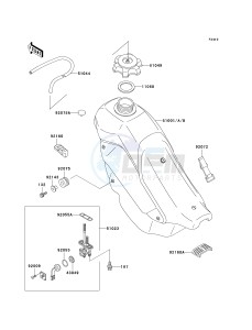 KDX 200 H [KDX200] (H6-H9) [KDX200] drawing FUEL TANK