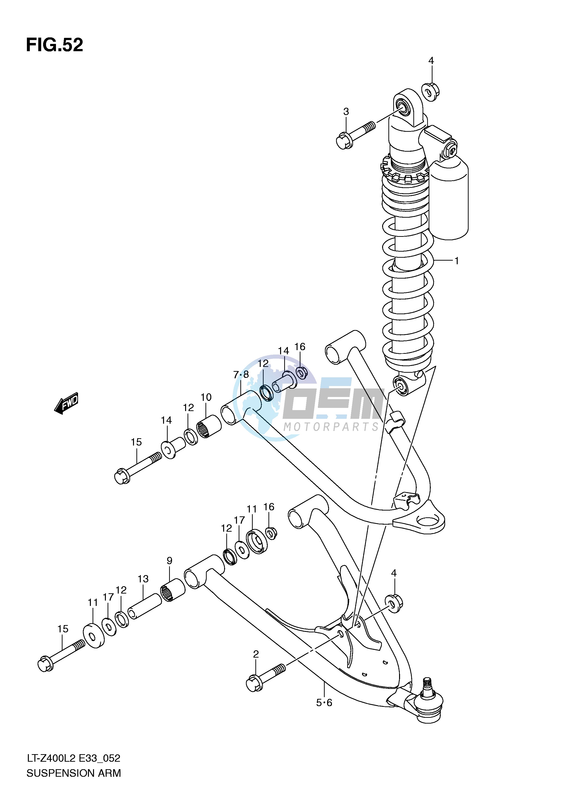 SUSPENSION ARM (LT-Z400ZL2 E33)