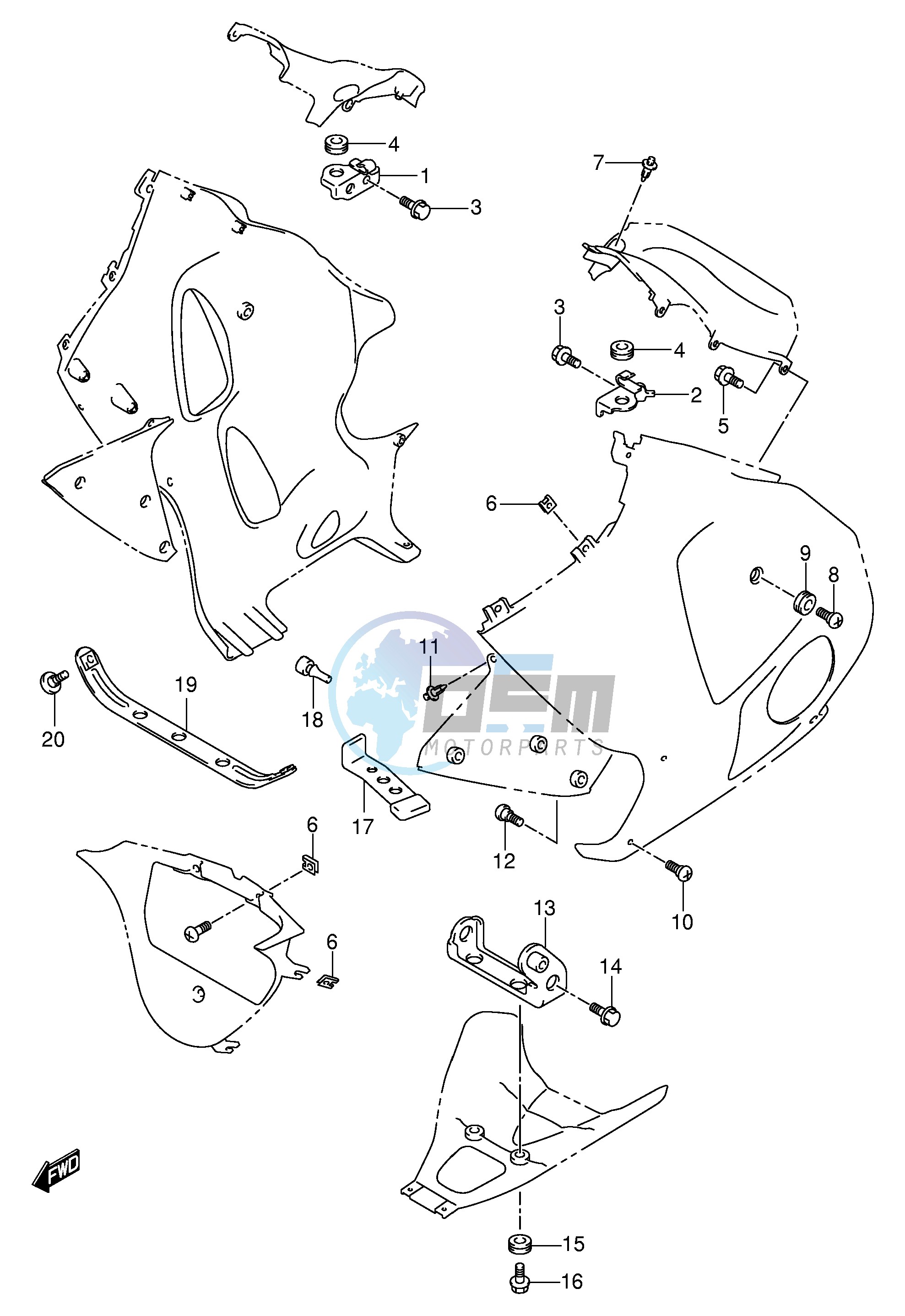 UNDER COWL INSTALLTION PARTS