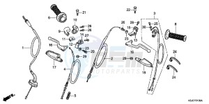 CRF100FB drawing HANDLE LEVER/ CABLE