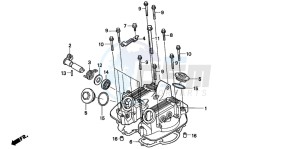 XR250R drawing CYLINDER HEAD COVER