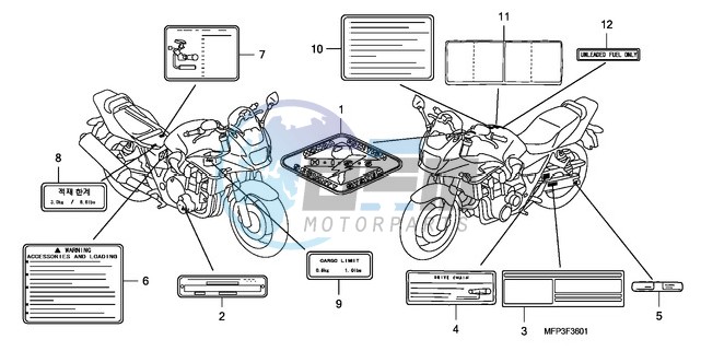 CAUTION LABEL (CB1300S/CB 1300SA)