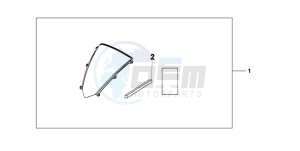 CBR600RA9 France - (F / ABS CMF MME) drawing WINDSCREEN