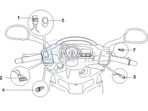 Runner 125 VX 4t SC e3 (UK) UK drawing Selectors - Switches - Buttons