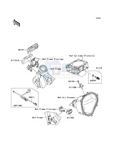 KX450F KX450FEF EU drawing Fuel Injection