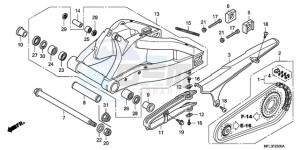 CBR1000RA9 BR / ABS MME drawing SWINGARM