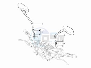 Beverly 300 RST 4T 4V ie E3 drawing Driving mirror/s