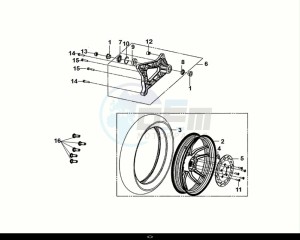 JET X 125 (XH12WW-EU) (E5) (M1) drawing REAR WHEEL