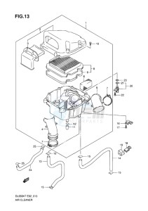 DL 650 V-STROM EU-UK drawing AIR CLEANER