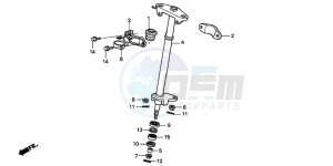 TRX250TE FOURTRAX RECON ES drawing STEERING SHAFT