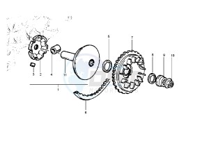 Runner VX-VXR 125-180 125 drawing Driving pulley - Belt