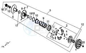 X'PRO 50 (45 KM/H) (AE05W4-FR) (L4-M1) drawing CLUTCH