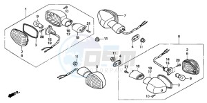 CB600F2 CB600S drawing WINKER