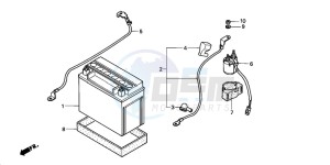 TRX200 FOURTRAX 200 drawing BATTERY