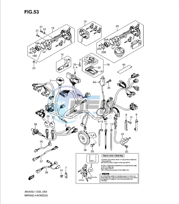 WIRING HARNESS (IMOBI) (AN400L1 E19)