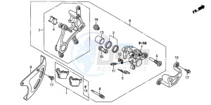 CRF250R drawing REAR BRAKE CALIPER